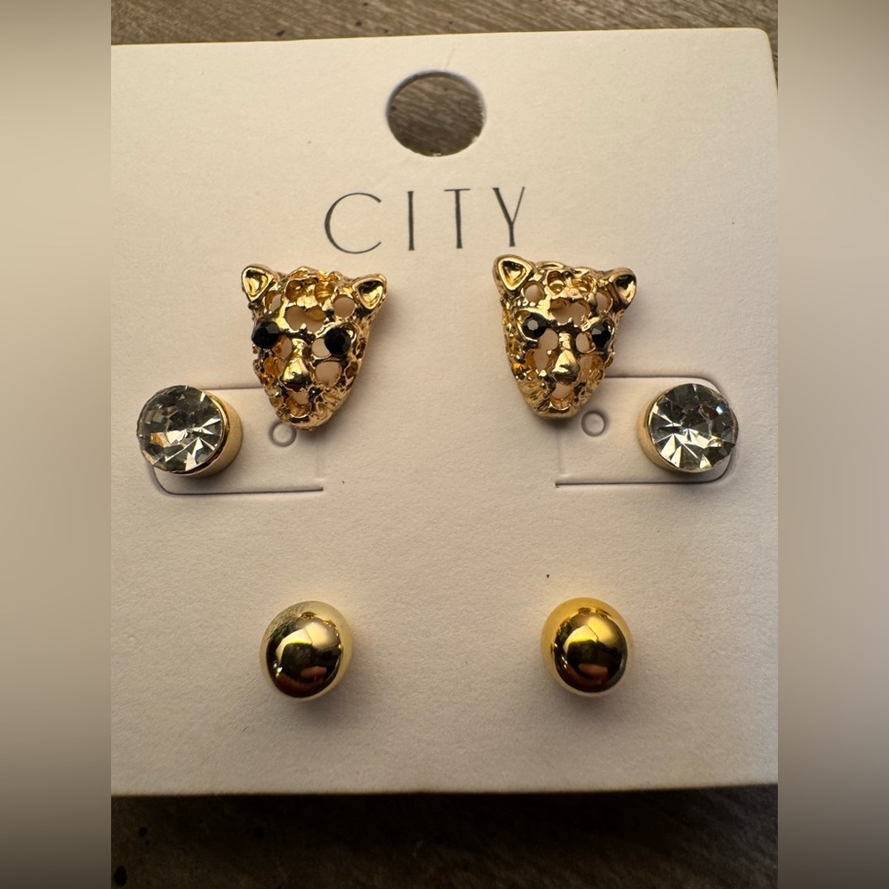 Set of Three Fashion Earring Set